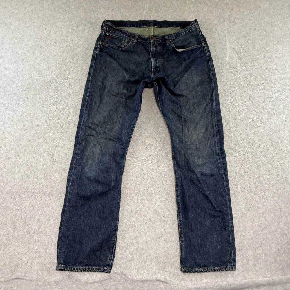 Polo Ralph Lauren Jeans Mens 35x32 Dark Wash Classic Fit Straight Leg Denim